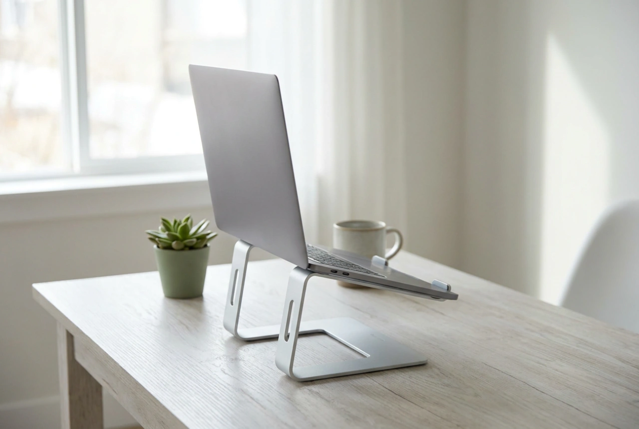 Как да настроим регулируема поставка за лаптоп за ергономична работа